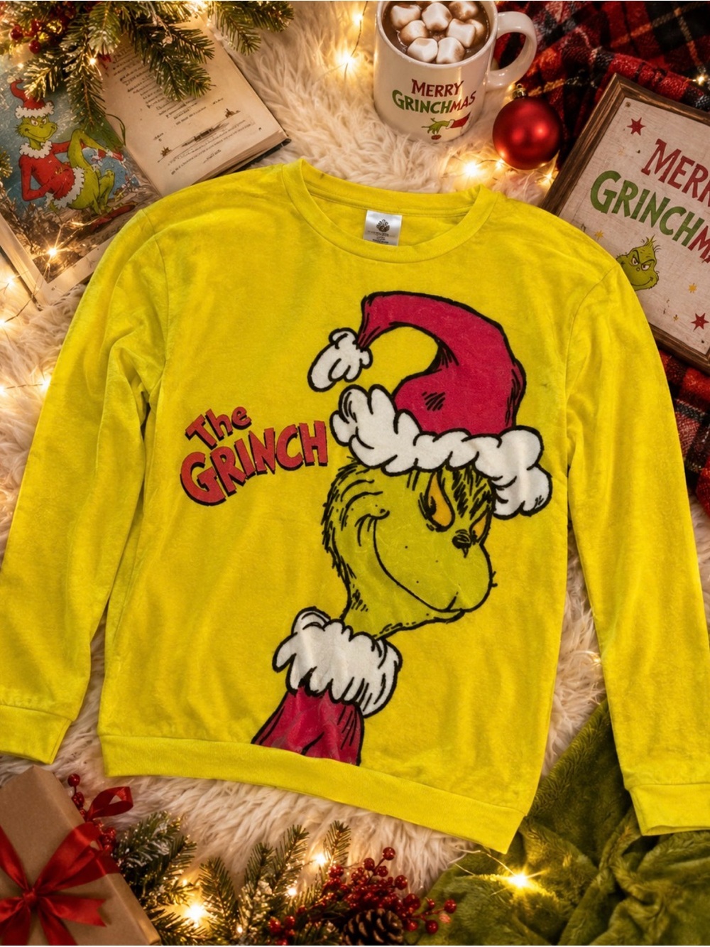 The Grinch Long Sleeve Green Top